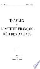 Travaux de l'Institut français d'études andines
