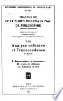 Travaux du IXe Congrès international de philosophie, Congrès Descartes