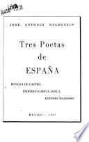 Tres poetas de España