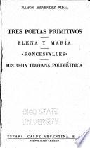 Tres poetas primitivos