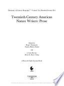 Twentieth-century American Nature Writers