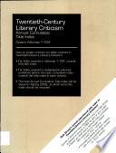 Twentieth-century Literary Criticism