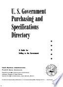 U.S. Government Purchasing and Specifications Directory