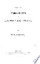 Über die Endsilben der altnordischen Sprache