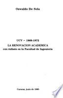 UCV, 1969-1972, la renovación académica