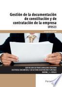 UF0523 - Gestión de la documentación de constitución y de contratación de la empresa