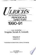 Ulrich's International Periodicals Directory, 1990-91