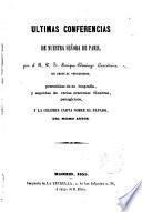Ultimas conferencias de N.S. de París
