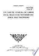 Un caso de censura de libros en el siglo XVIII Novohispano