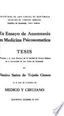Un ensayo de anamnesis en medicina psicosomática