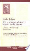 Un ignorante discurre acerca de la mente