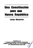 Una Constitución para una nueva república
