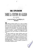 Una explicacion sobre la cuestion de Galileo en el sentido en que trato en La religion y la sociedad.