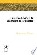 Una introducción a la enseñanza de la filosofía