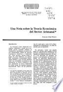 Una nota sobre la teoría económica del sector artesanal
