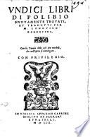Undici libri di Polibio ...