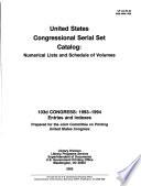 United States Congressional Serial Set Catalog