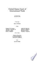 United States Court of International Trade Reports