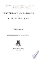 Universal Catalogue of Books on Art: A to K