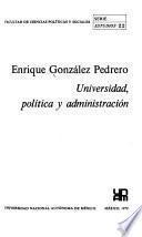 Universidad, política y administración
