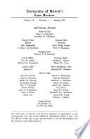 University of Hawaii Law Review