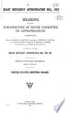 Urgent Deficiency Appropriation Bill, 1922