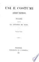 Usi Abruzzesi Descritti da Antonio de Nino