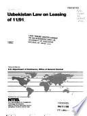Uzbekistan Law on Leasing of 11/91