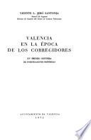 Valencia en la época de los corregidores