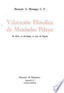 Valoración filosófica de Menéndez Pelayo