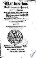 Van des cloostersen leuen oorspronck ende voortsganck [...]