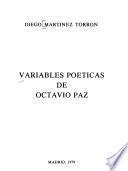Variables poéticas de Octavio Paz