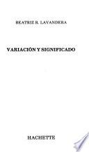 Variación y significado