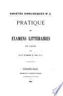 Variétés sinologiques ...