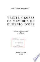 Veinte glosas en memoria de Eugenio d'Ors