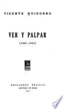 Ver y palpar (1923-1933)