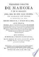 Verdadero carácter de Mahoma y de su religión