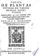 Vergel de plantas diuinas en varios metros espirituales