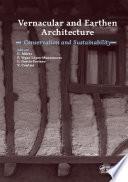 Vernacular and Earthen Architecture: Conservation and Sustainability