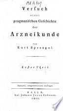 Versuch einer pragmatischen Geschichte der Arzneikunde