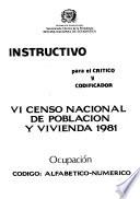 VI Censo nacional de población y vivienda 1981
