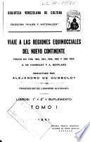 Viaje a las regiones equinocciales del nuevo continente hecho en 1799, 1800, 1801, 1802, 1803, y 1804