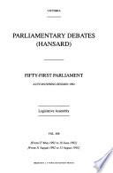 Victoria Parliamentary Debates (Hansard).