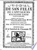 Vida de San Felix de Cantalicio, religioso lego capuchino