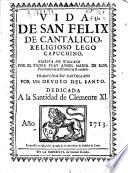 Vida de San Felix de Cantalicio, religioso lego capuchino