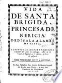 Vida de Santa Brigida, princesa de Nericia