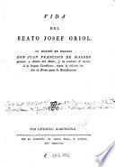 Vida del beato Josef Oriol