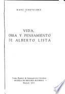 Vida, obra y pensamiento de Alberto Lista