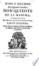 Vida y hechos del ingenioso cavallero Don Quixote de la Mancha