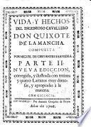Vida y hechos del ingenioso cavallero don Qvixote de la Mancha ...,2